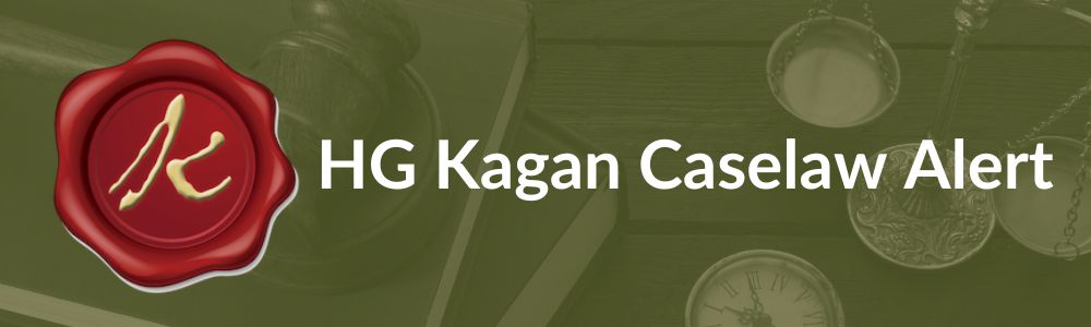 An H G Kagan Caselaw Alert:Confirmation of Last Year’s“GOING AND COMING” Landmark Alert