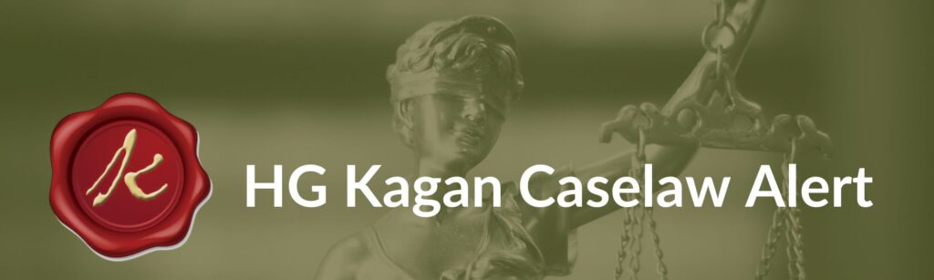 An H. G. Kagan Caselaw Alert: Notable Appellate & Trial Outcomes(short of landmark status).But also: a Landmark to ‘BOLO!’